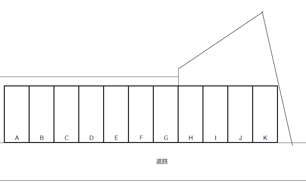 Kパーキングの駐車配置図