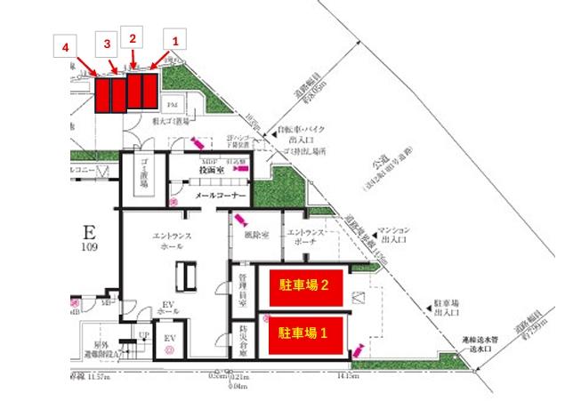 リヴシティ北馬込の駐車配置図