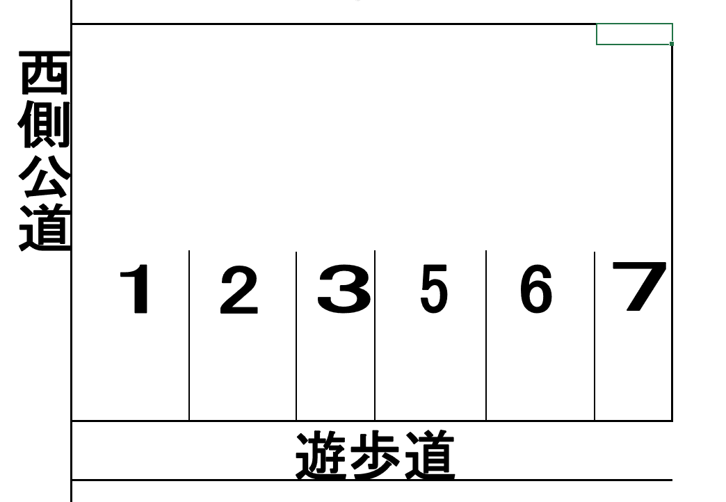 クレセント第2駐車場の駐車配置図