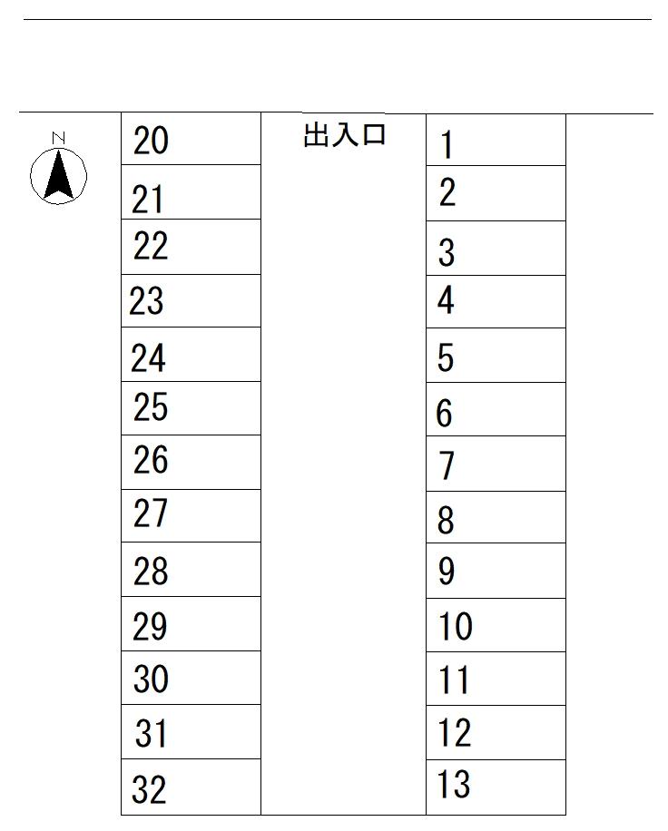 センターリバーパーキングの駐車配置図