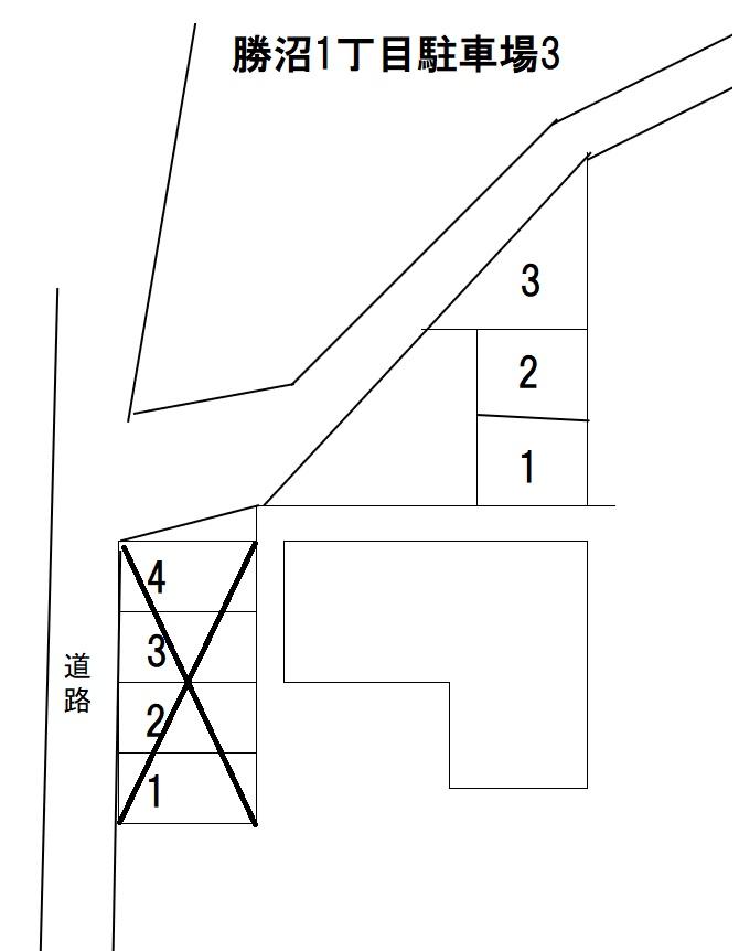 勝沼1丁目駐車場3の駐車配置図
