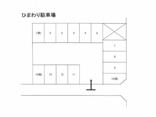 ひまわり駐車場の駐車配置図