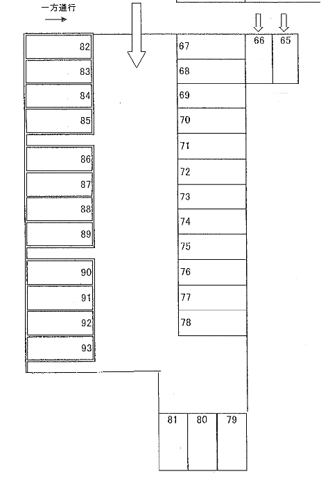 ザ・パーク日ノ出町第3の駐車配置図