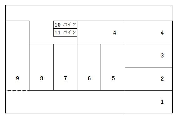 加藤第二駐車場の駐車配置図