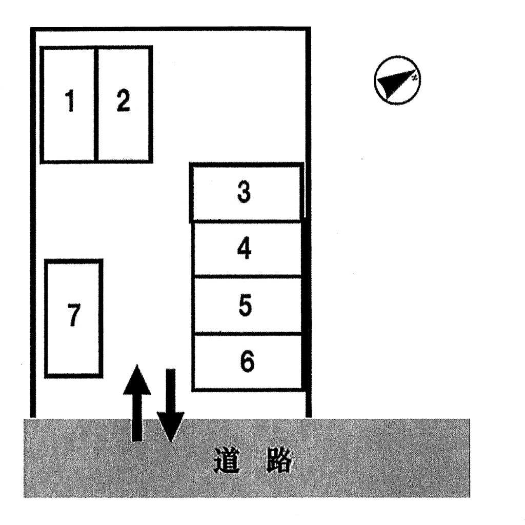 ときわパーキングⅡの駐車配置図