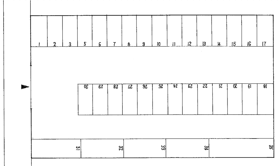東町加藤駐車場の駐車配置図
