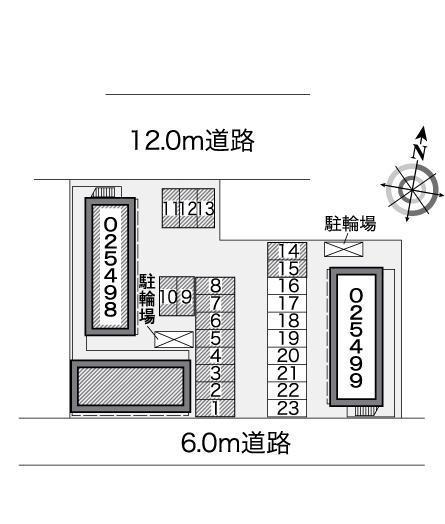 セントラル壱番館(25498)の駐車配置図