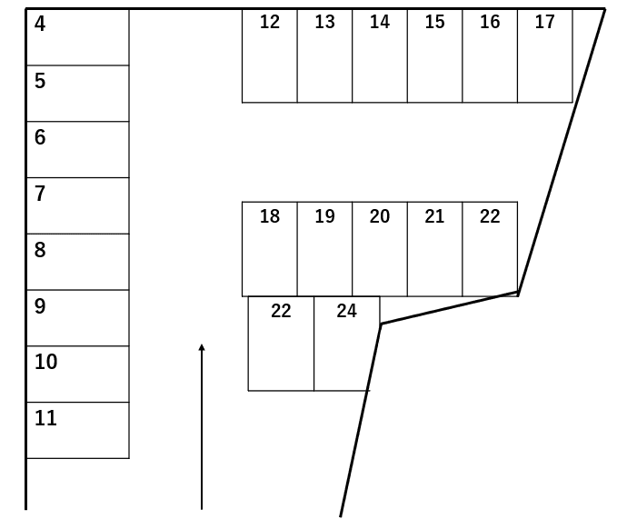 近見1丁目吉田駐車場Ⅲの駐車配置図
