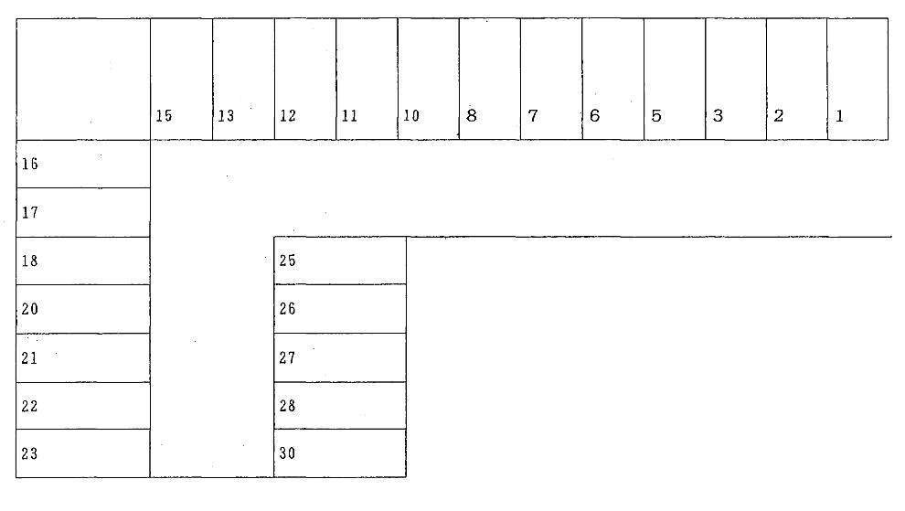 ガレージ竹田の駐車配置図