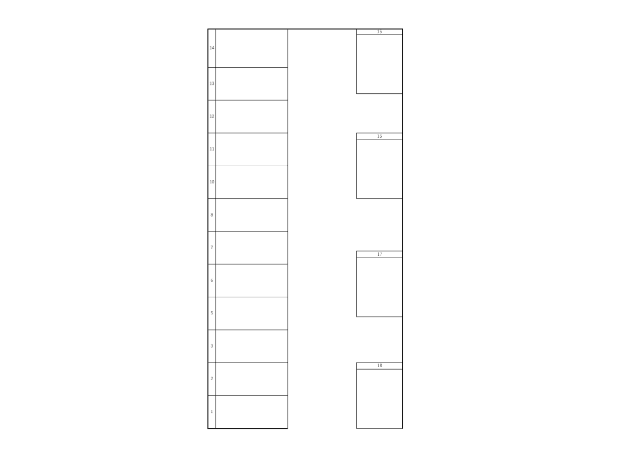 秦野ガレージⅡの駐車配置図