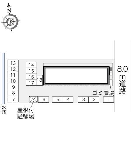 コーポ 丸山(28501)の駐車配置図