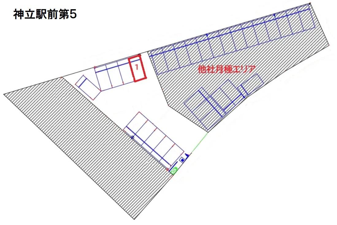 神立駅前第5の駐車配置図