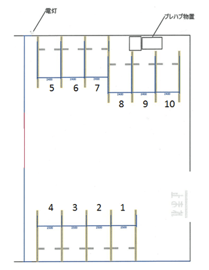 池上駐車場の駐車配置図