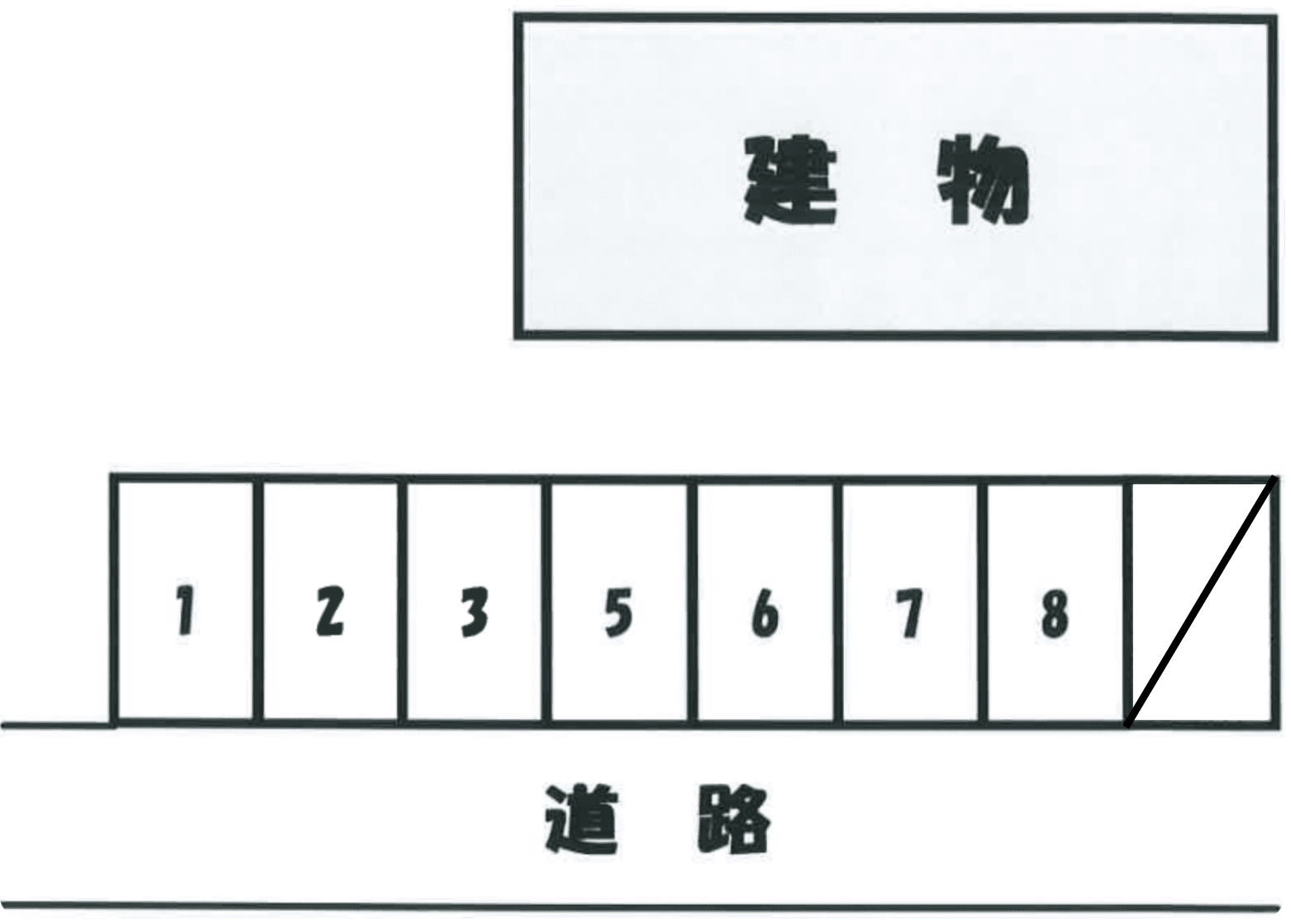 ナリマス駐車場の駐車配置図