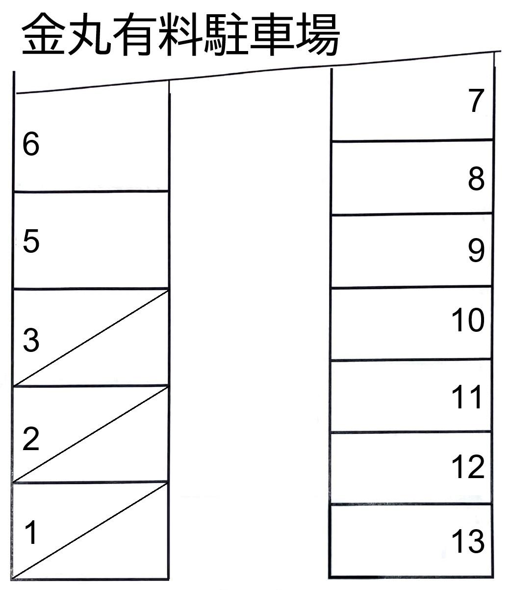 金丸有料駐車場の駐車配置図