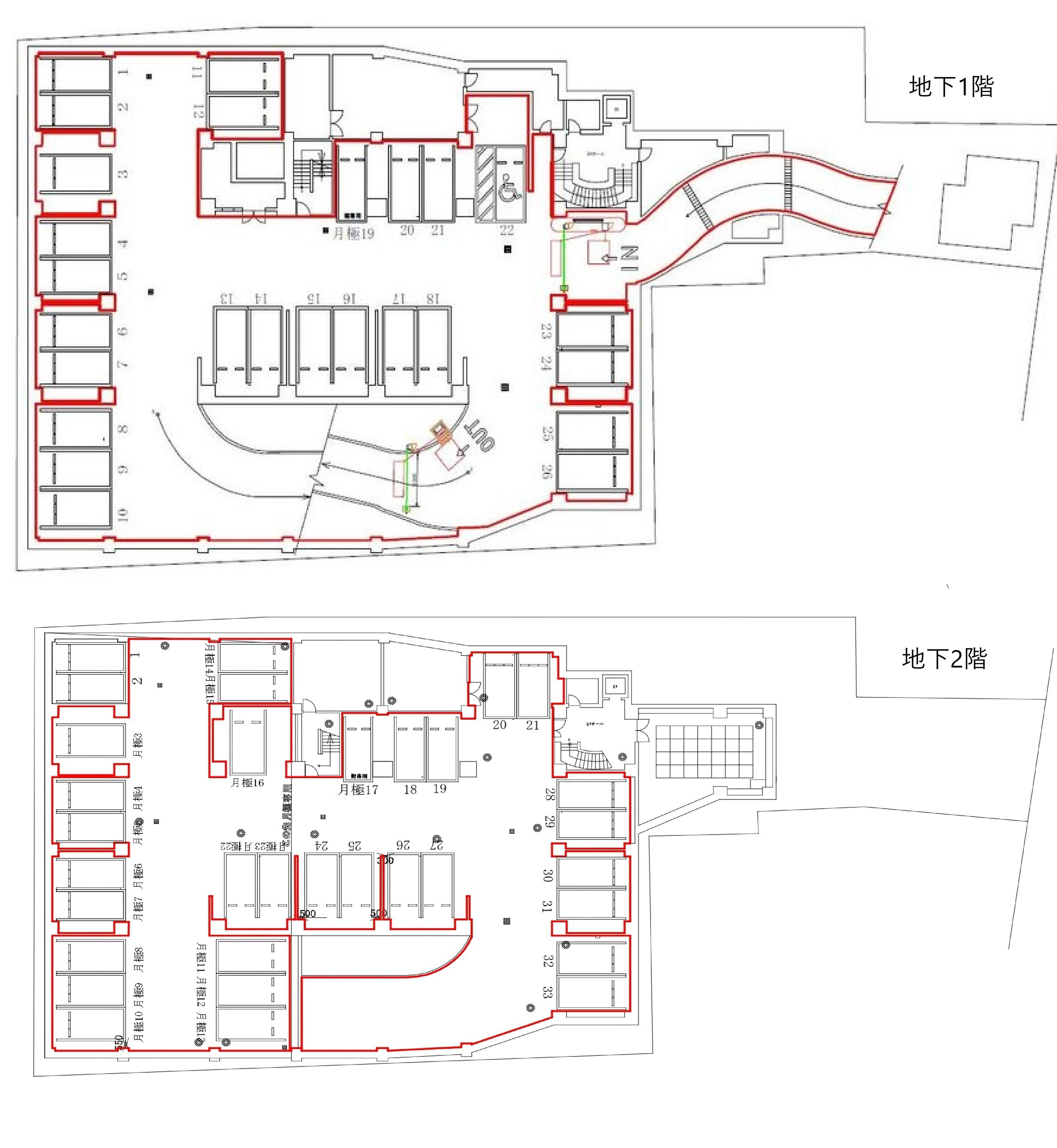 吉祥寺本町1丁目第7の駐車配置図