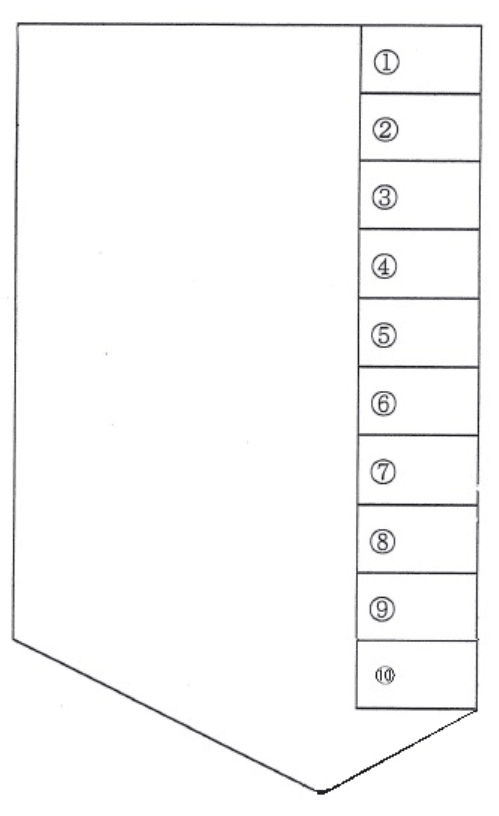 内 駐車場 (内山眼科近く)の駐車配置図