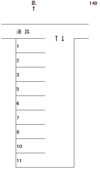 岩倉-149の駐車配置図