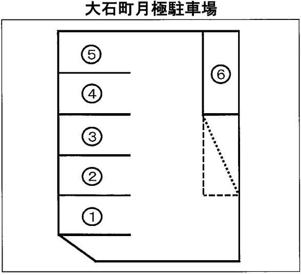 大石町月極駐車場の駐車配置図
