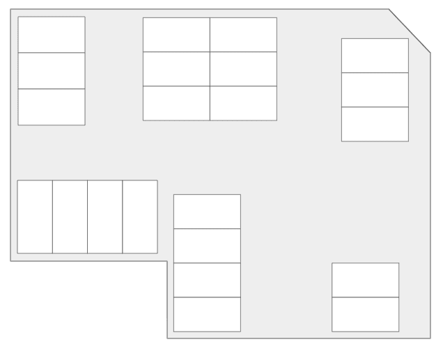 東中本駐車場の駐車配置図