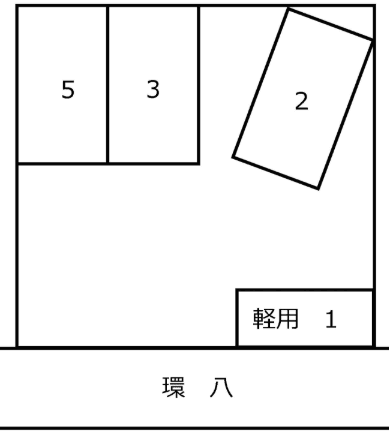 矢口10709駐車場の駐車配置図
