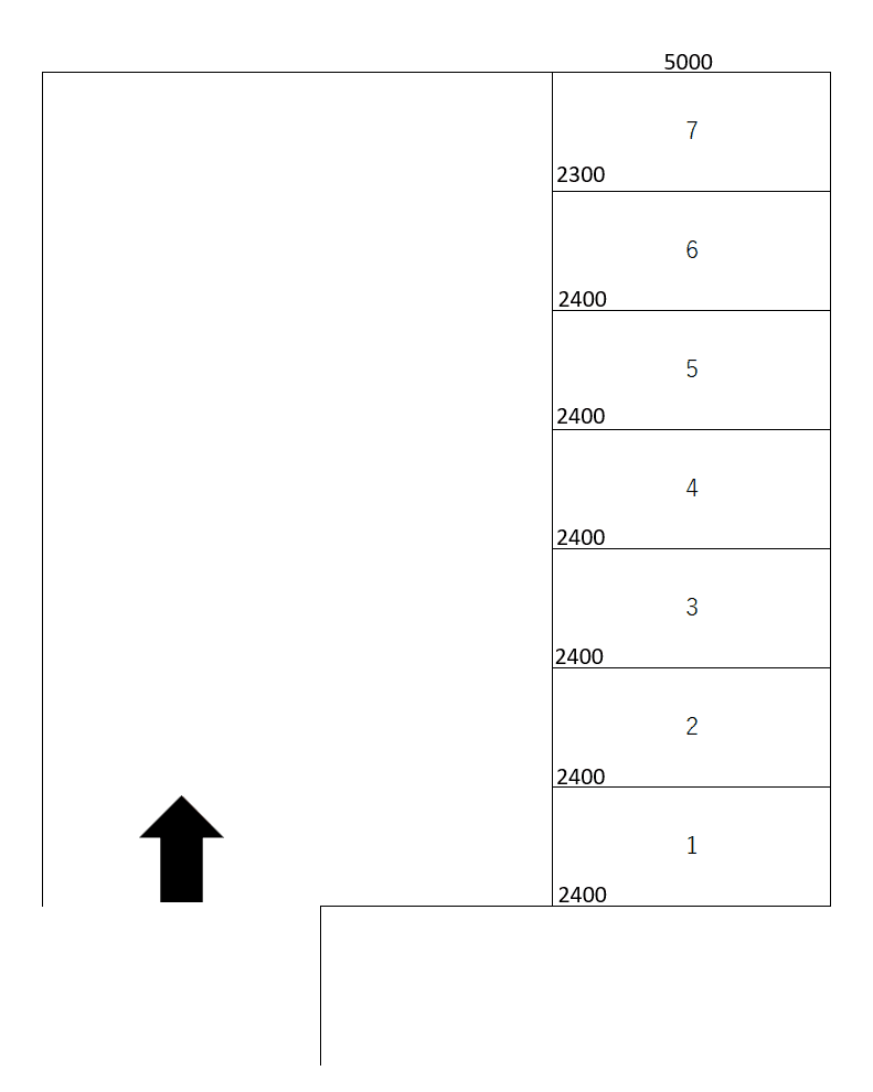 石渡駐車場(佐原)の駐車配置図