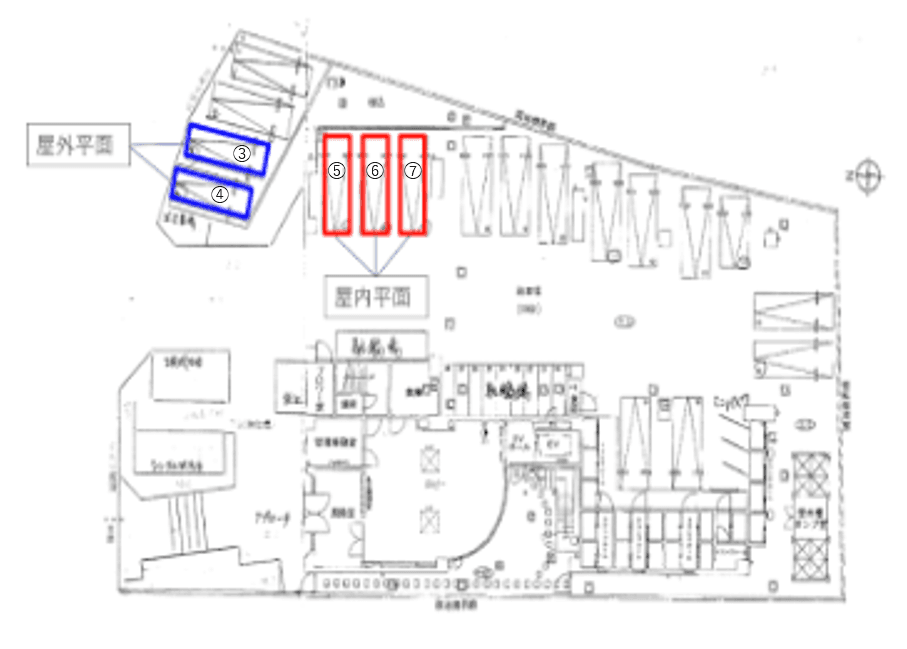 カルム長岡京の駐車配置図