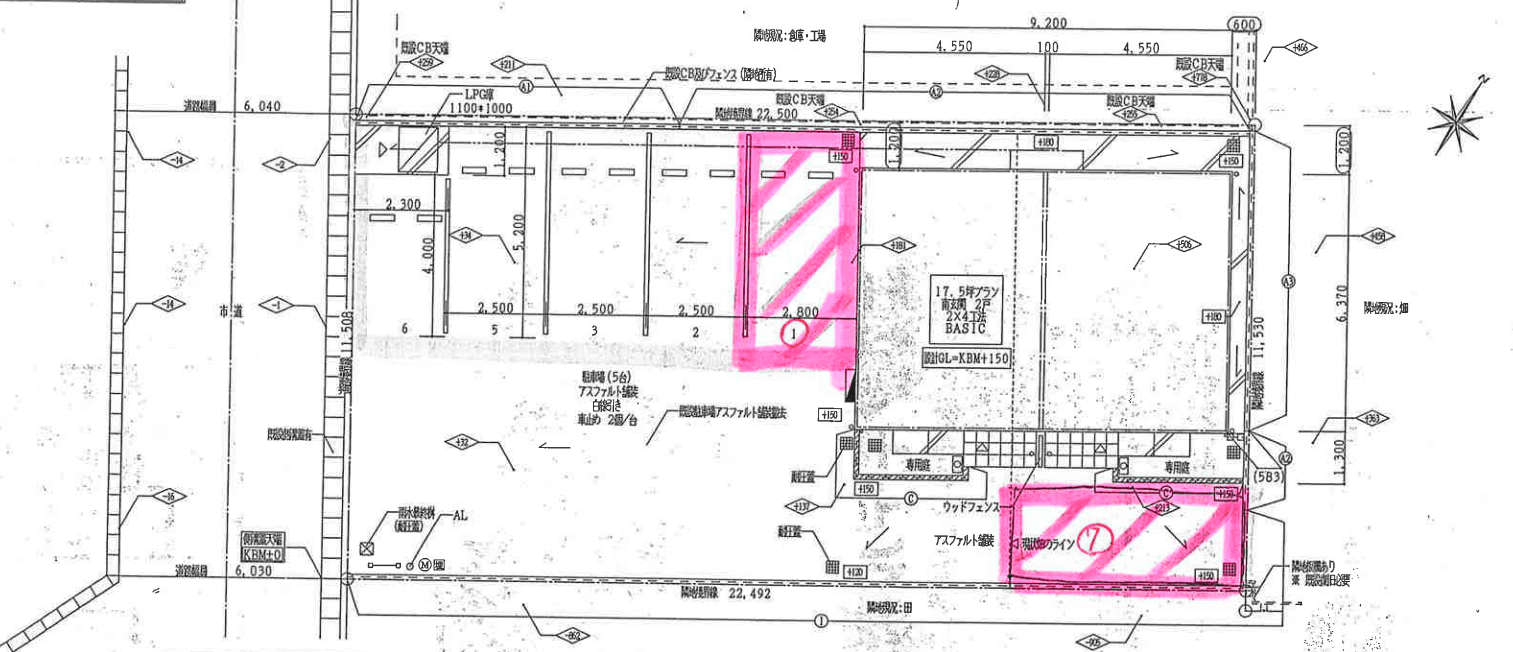 Continu acionの駐車配置図