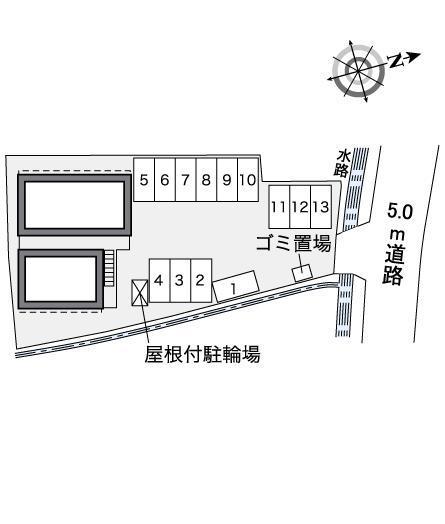 リバーサイド野中(35466)の駐車配置図
