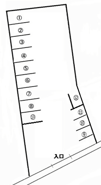 さつき駐車場の駐車配置図