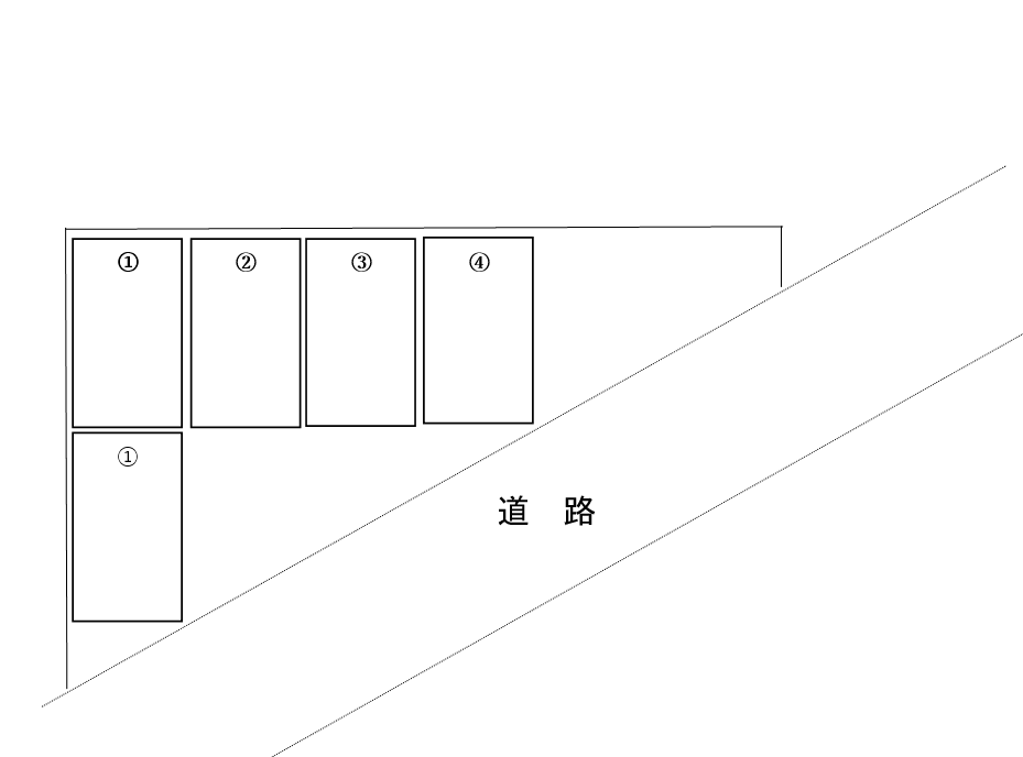 渡鹿8丁目村上駐車場の駐車配置図