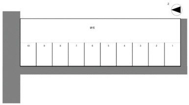 若林町 KW22 駐車場の駐車配置図