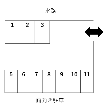 筒井駐車場の駐車配置図