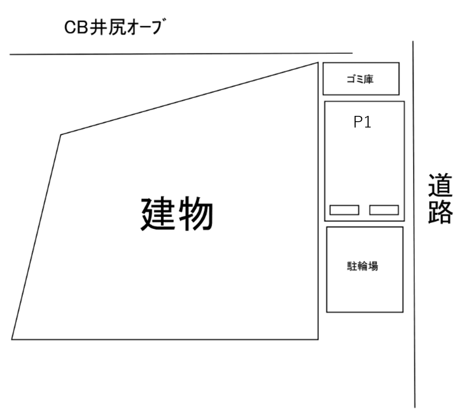 CB井尻オーブの駐車配置図