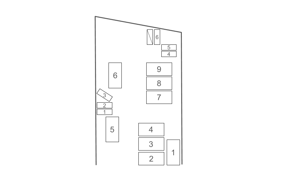 トーマス普天間の駐車配置図