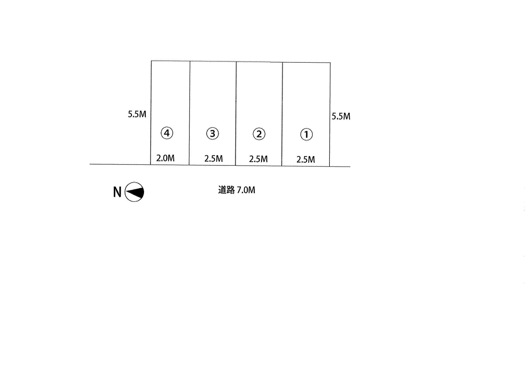 西袋S駐車場の駐車配置図