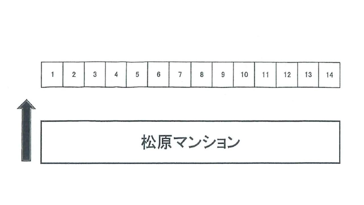 松原鳥海マンション敷地内駐車場の駐車配置図