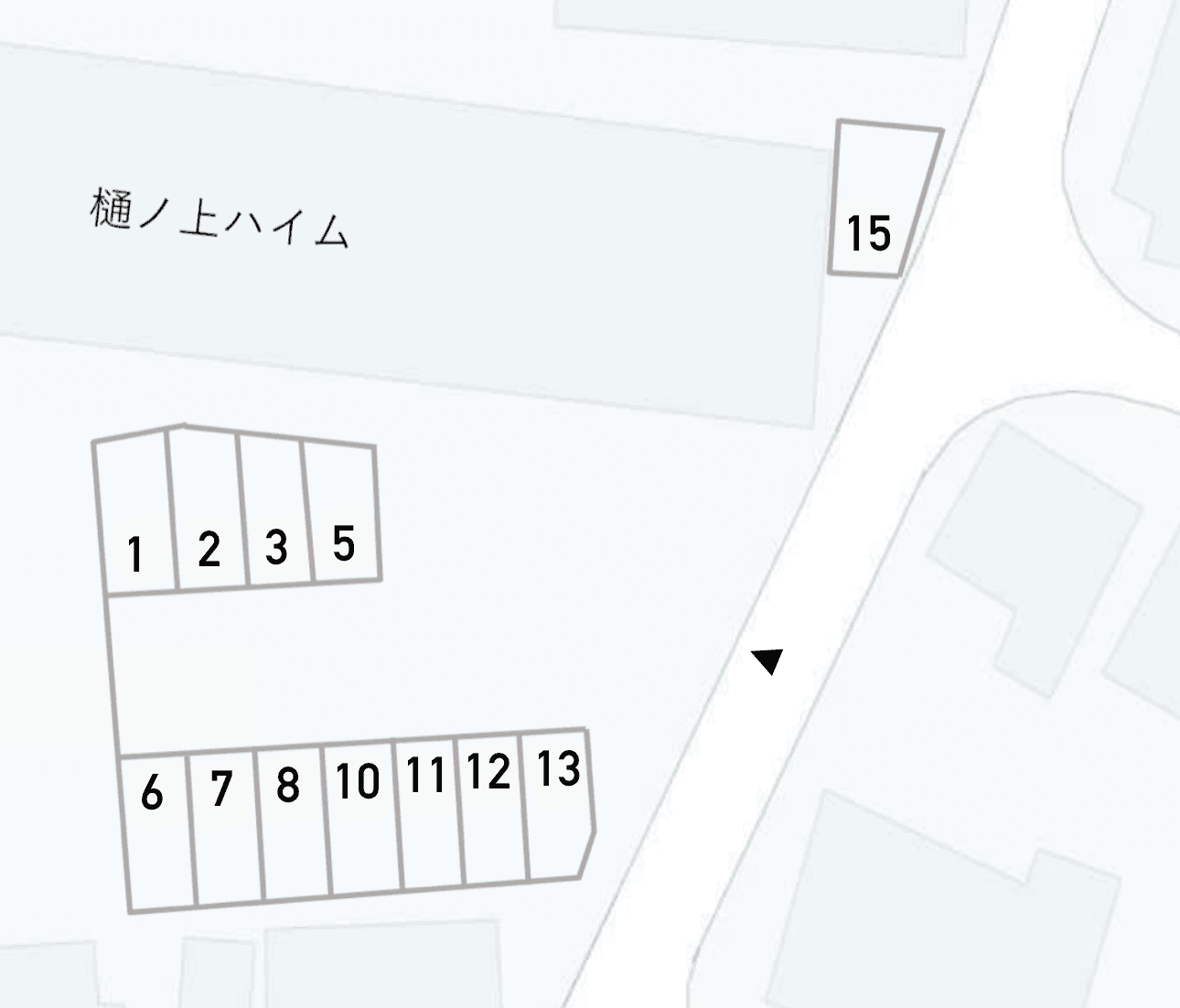樋ノ上ハイムの駐車配置図
