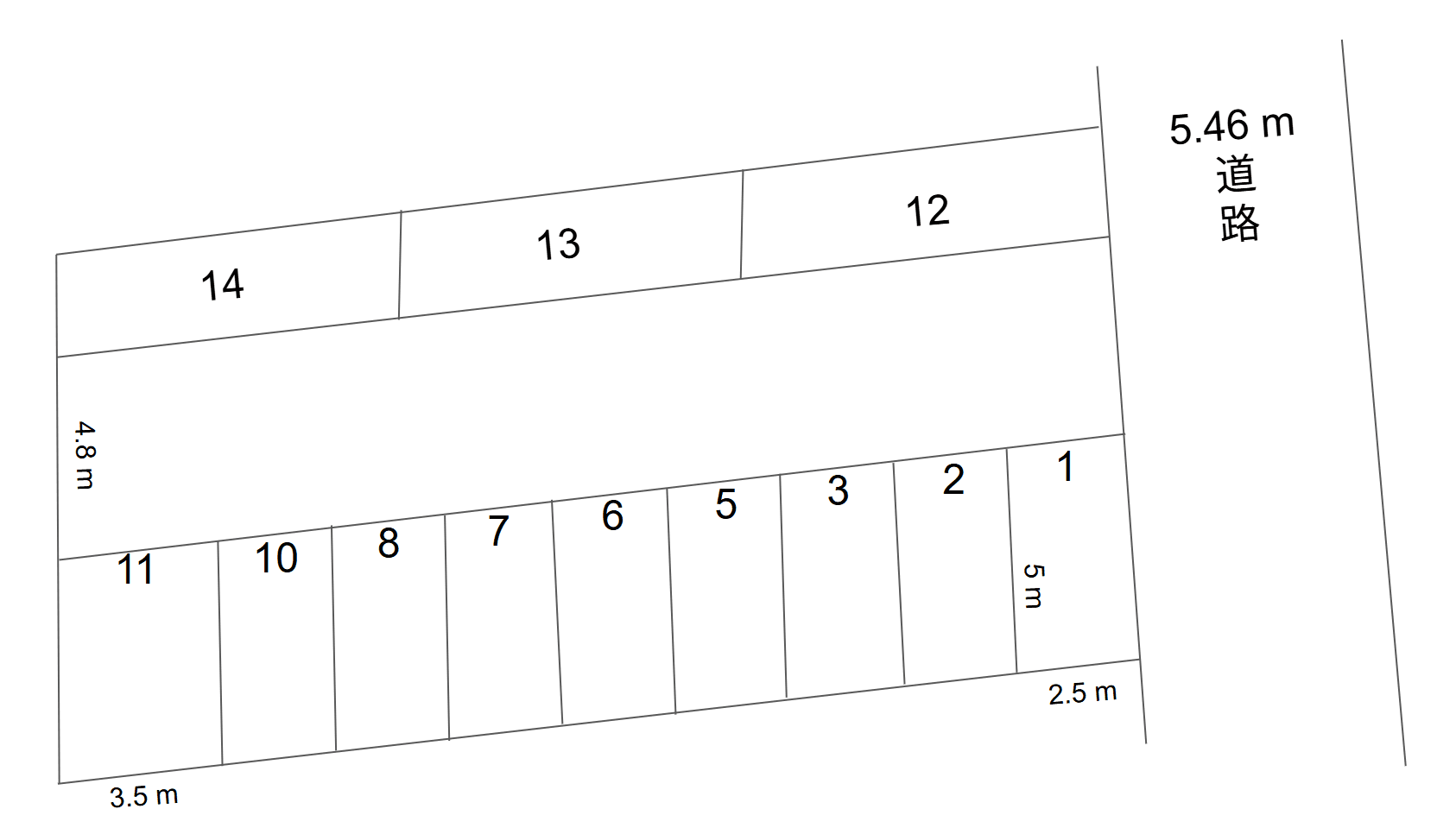 関根第5駐車場の駐車配置図