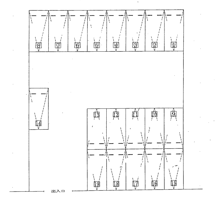 深和興産東町駐車場の駐車配置図