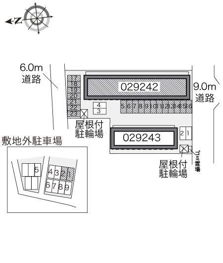 郡山並木1(29242)の駐車配置図
