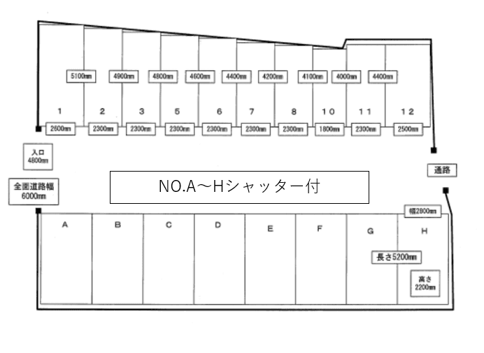 サカイ駐車場の駐車配置図