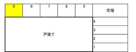 下荒田2丁目駐車場の駐車配置図