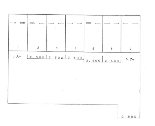 松島1丁目古賀駐車場の駐車配置図