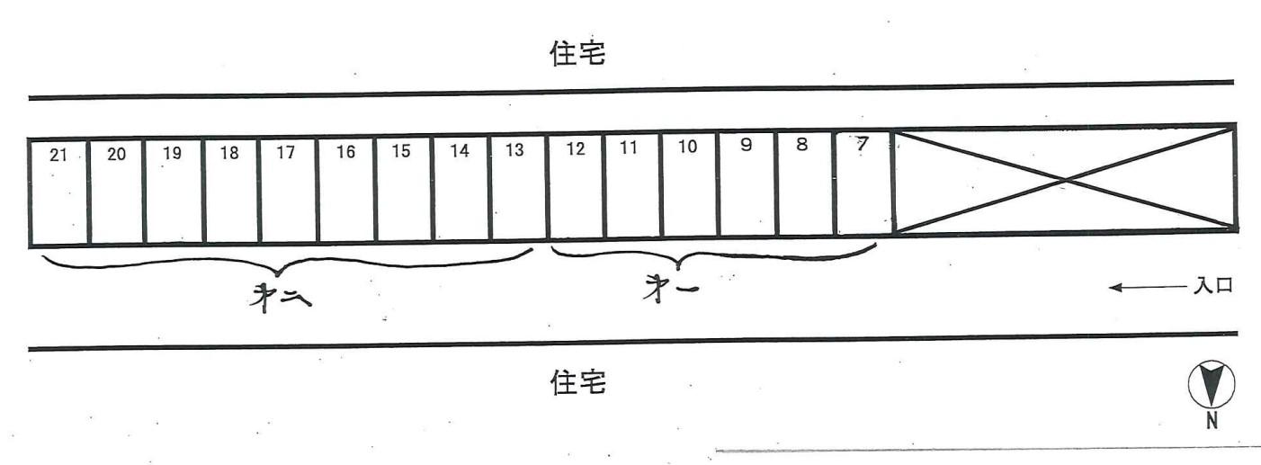 六木4丁目駐車場第2の駐車配置図