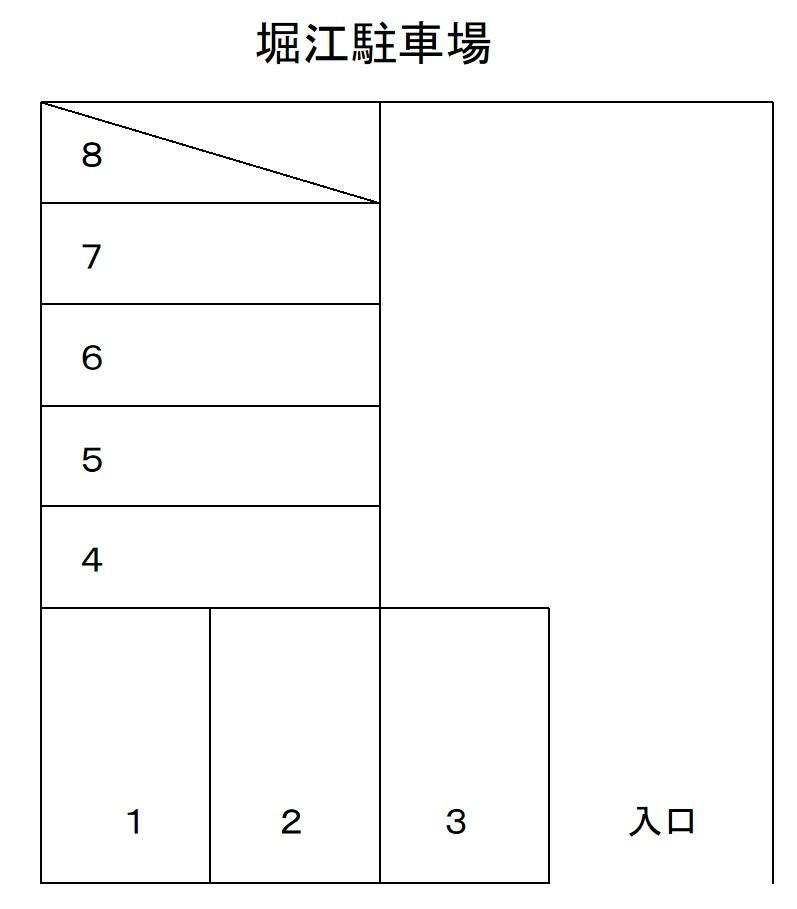 堀江駐車場の駐車配置図