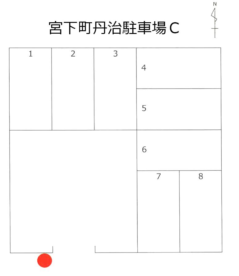 宮下町丹治駐車場Cの駐車配置図