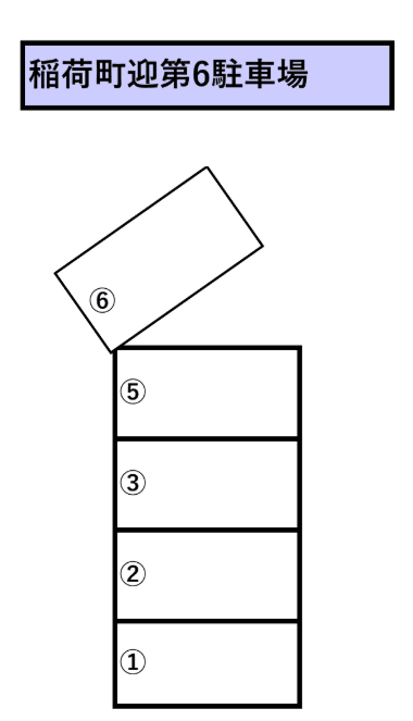 稲荷町第6駐車場 ⑧の駐車配置図