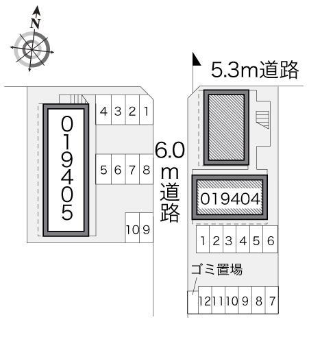 八丁道A(19404)の駐車配置図