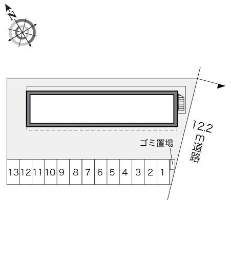 ブルージュ(23024)の駐車配置図